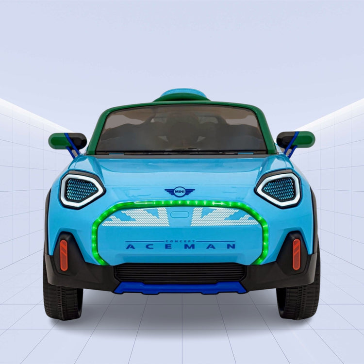 12V "Futuristic Mini Aceman  Ride-On Car with LED & Music!"(BLUE)