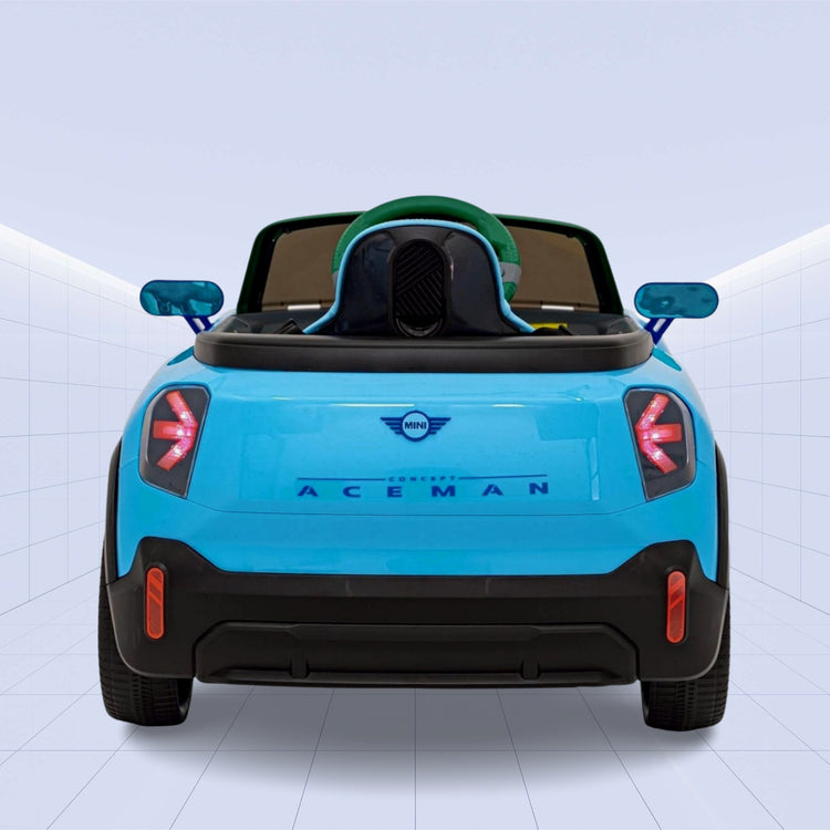 12V "Futuristic Mini Aceman  Ride-On Car with LED & Music!"(BLUE)