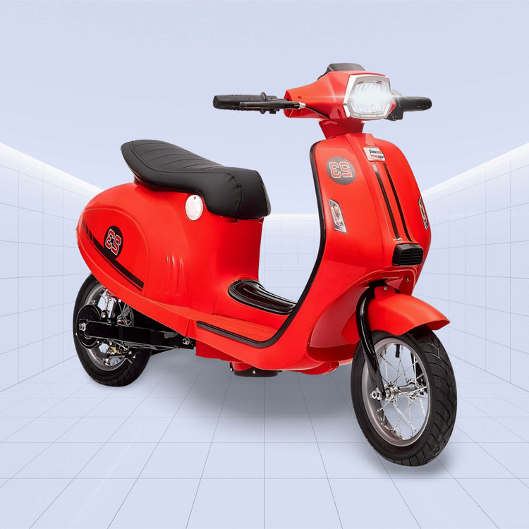 "Mini Vespa Ride in Classic Style!" Vintage Scooter – The Ultimate Stylish Ride!"(RED)