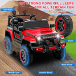 "Off-Road Beast – Kids 4x4 Jeep with Massive Wheels & LED" (RED)