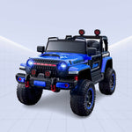 "Off-Road Beast – Kids 4x4 Jeep with Massive Wheels & LED" (BLUE)