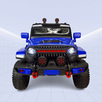 "Off-Road Beast – Kids 4x4 Jeep with Massive Wheels & LED" (BLUE)