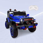 "Off-Road Beast – Kids 4x4 Jeep with Massive Wheels & LED" (BLUE)