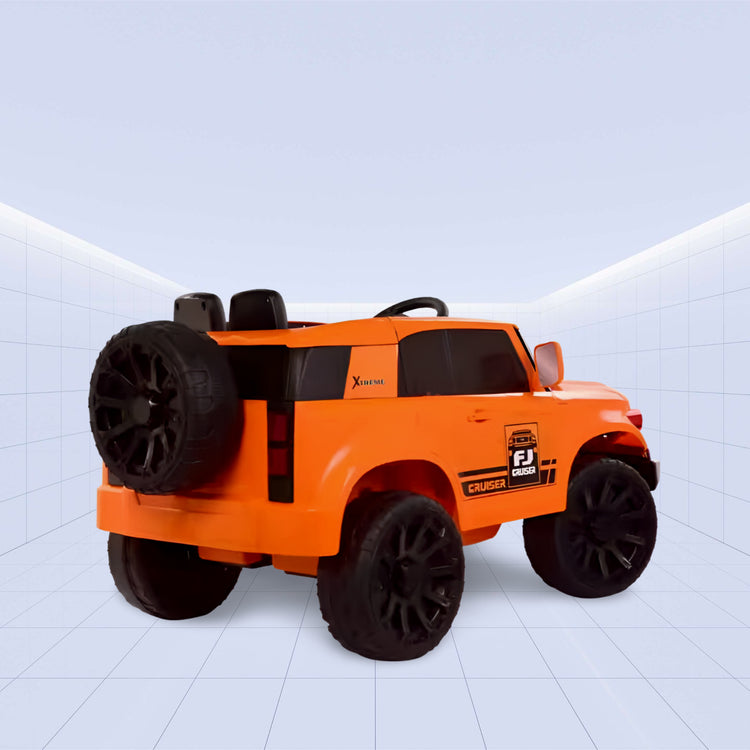 Powerful 12V Ride-On Car for Kids - Toyota FJ Cruiser with Music System (ORANGE)