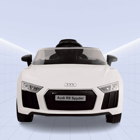 Sporty Kids Ride-On Car: Audi R8 Spyder with Remote Control 12V (WHITE)