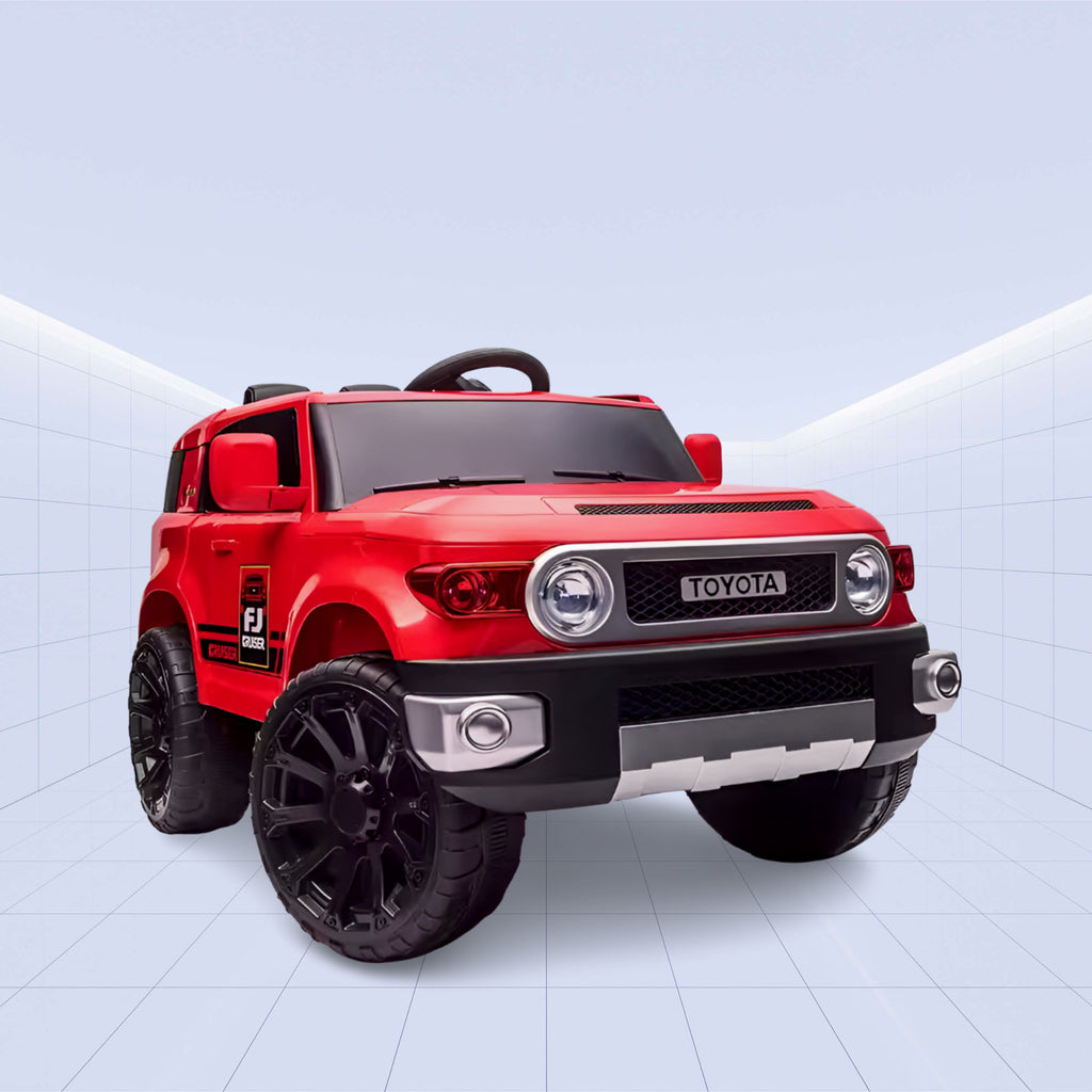 Powerful 12V Ride-On Car for Kids - Toyota FJ Cruiser with Music System (RED)