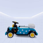 12V Stylish Polka Dot Ride-On Electric Car for Kids with Bow Design Ride on Push Cars (BLUE)