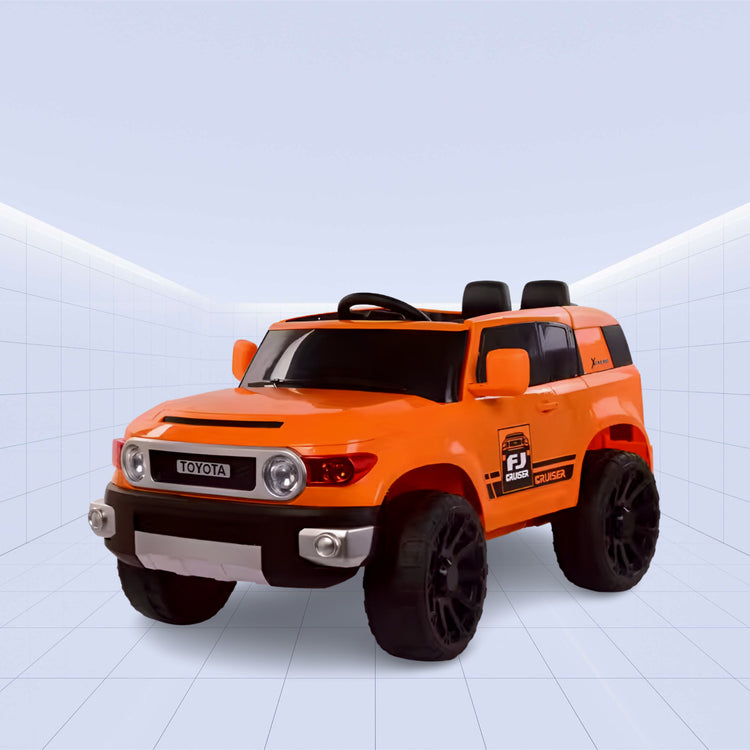 Powerful 12V Ride-On Car for Kids - Toyota FJ Cruiser with Music System (ORANGE)