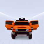 Powerful 12V Ride-On Car for Kids - Toyota FJ Cruiser with Music System (ORANGE)