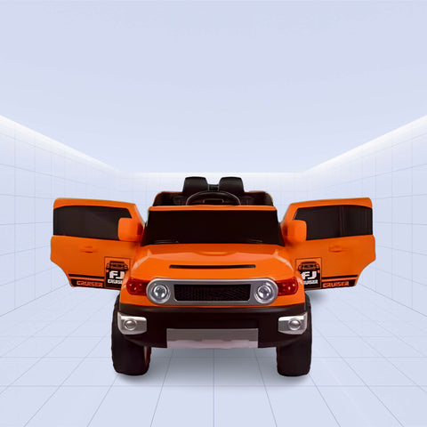 Powerful 12V Ride-On Car for Kids - Toyota FJ Cruiser with Music System (ORANGE)