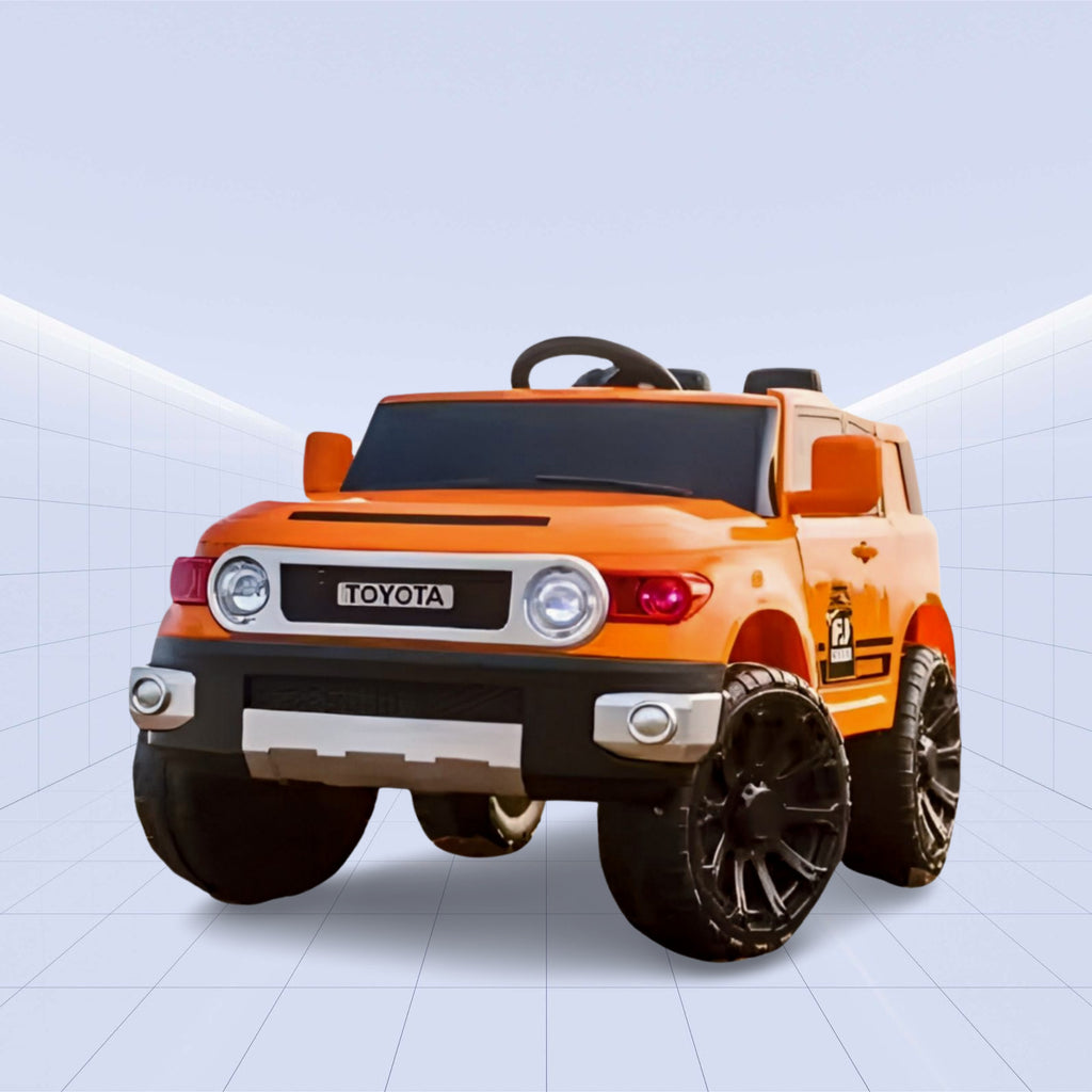 Powerful 12V Ride-On Car for Kids - Toyota FJ Cruiser with Music System (ORANGE)