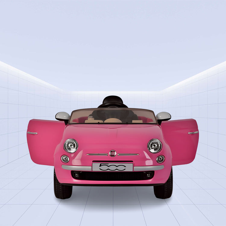 "Fiat 500 Licensed Ride-On Car – Stylish and Fun for Kids 12V (PINK)