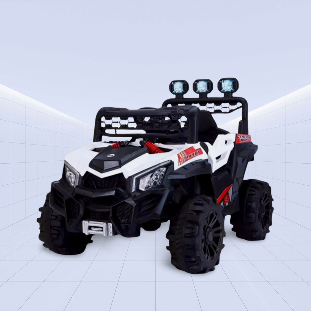 Mini Off-Road Explorer – 12V Ride-On Adventure Car with Remote Control (WHITE)