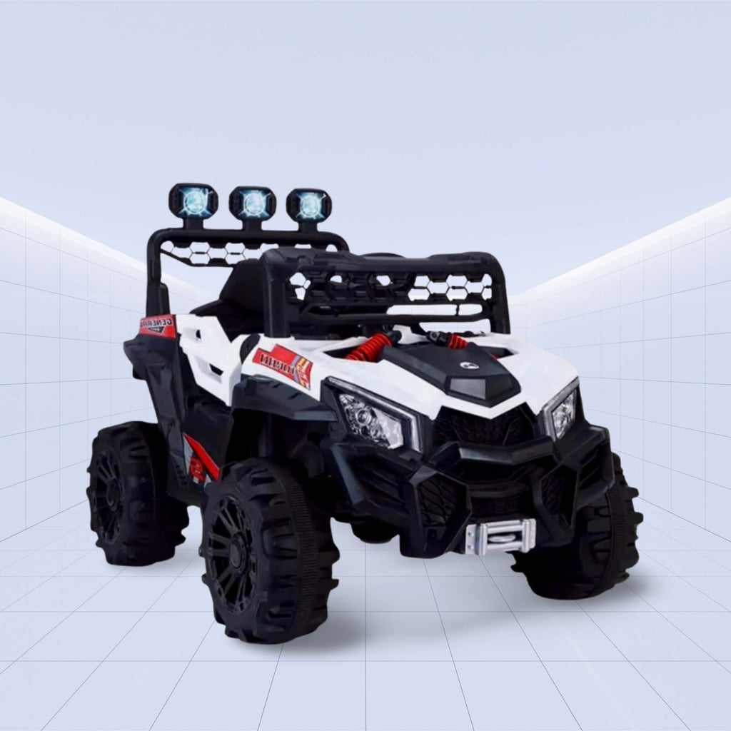 Mini Off-Road Explorer – 12V Ride-On Adventure Car with Remote Control (WHITE)