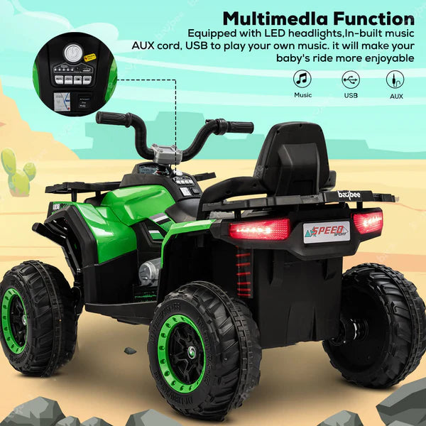 Aventura Monster ATV Ride-On for Kids – The Ultimate Off-Road Adventure Experience (Green)