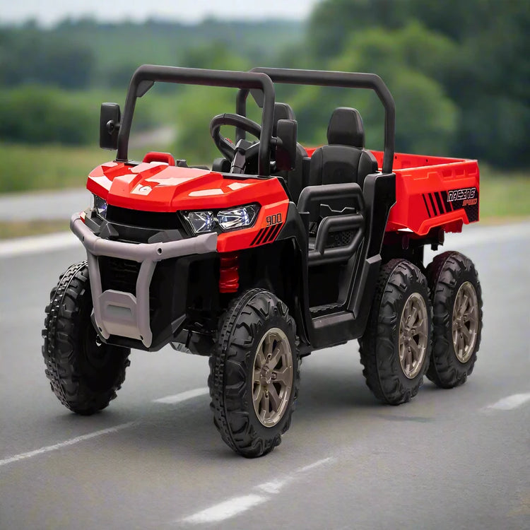 24V Polaris Ranger Style ATV6 Riding Toy for Kids (RED)